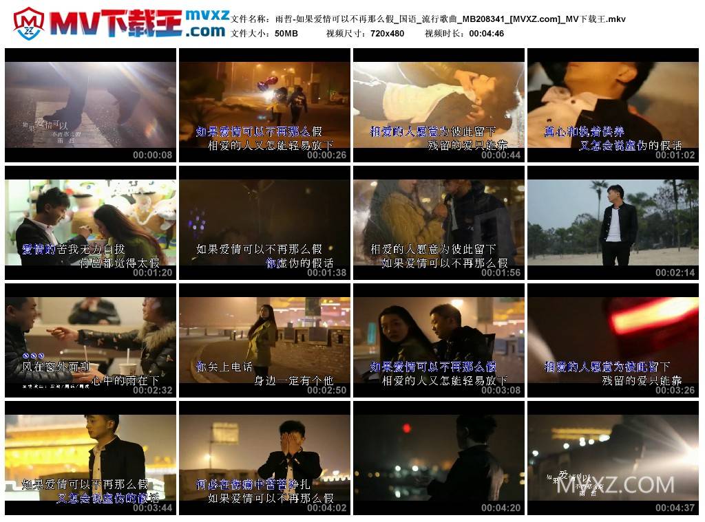 雨哲-如果爱情可以不再那么假_国语_流行歌曲_MB208341